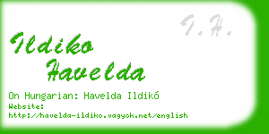 ildiko havelda business card
